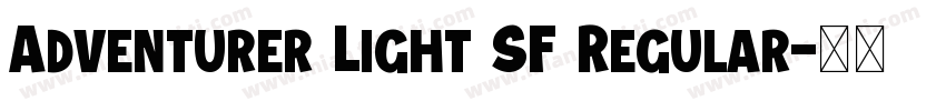 Adventurer Light SF Regular字体转换
